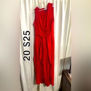 Emma & Michele red jumpsuit. Shorts.